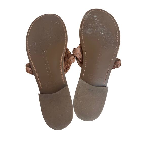 Jack Rogers Medallion Thong Sandals Size 9.5 Brown Boho Beach - Picture 2 of 6